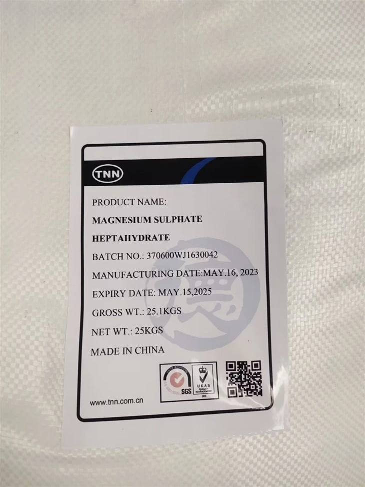 Magnesium Sulphate Heptahydrate Food Grade Agricultural Grade